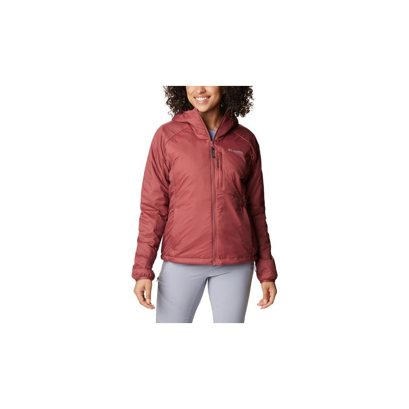 Donna Columbia Giacca con cappuccio Silver Leaf Stretch (Beetroot)