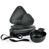 Outdoor MealKit - slatyblack - Komplett sett 2 tallerkener (boks+lokk), 1 svensk Kåsa-krus, 1 SnapBox, 1 Spork, 1 brett / sil, 