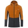 Vaude Heren Monviso Hooded Grid Fleece Jacket (silt bruin)