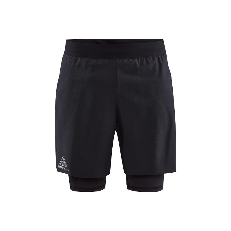 Heren Craft PRO TRAIL 2IN1 (Zwart) korte broek