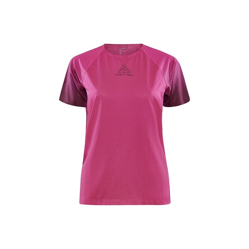 T-skjorte Craft PRO TRAIL SS TEE (burgunder) kvinne