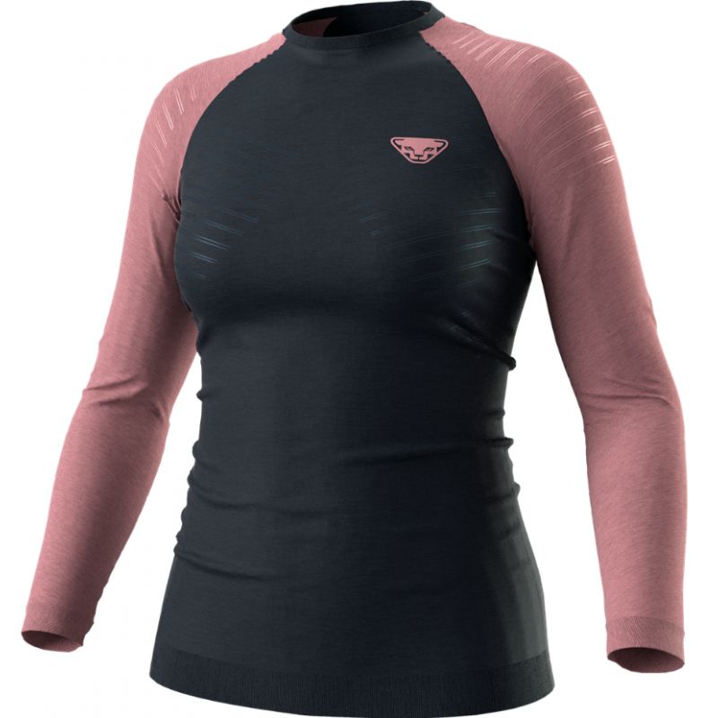 Damesondergoed top Dynafit TOUR LIGHT MERINO W L/S TEE (mokarosa)