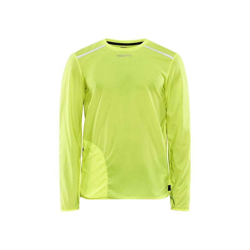 Heren-T-shirt met lange mouwen Craft PRO HYPERVENT LS WIND TOP (geel)