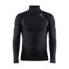 Miesten pitkähihainen T-paita Craft ACTIVE EXTREME X ZIP LS (musta)