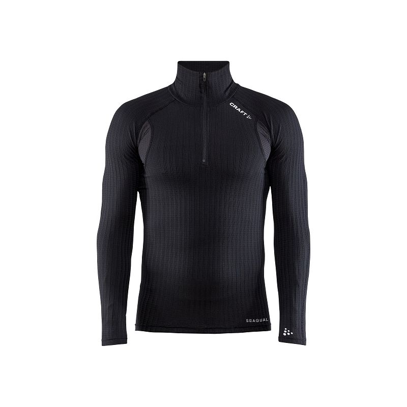 Camiseta de manga larga para hombre Craft ACTIVE EXTREME X ZIP LS (Negro)