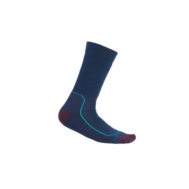 Chaussettes de randonnée Icebreaker Hike+ Medium crew (Royal Navy/Night Shad/Flex Green) Femme