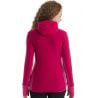 Couche intermédiaire Icebreaker Descender LS Zip Hood (Electron Pink/Tempo) Femme