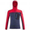 Microfleece Millet Trilogy LIGHTGRID HOODIE (Saphir/Rot) Mann