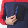 Mikrofleece för män Millet Trilogy LIGHTGRID HOODIE (Sapphire/Red)