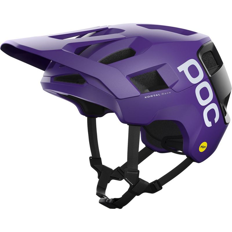 MTB hjelm Kortal Race Mips POC Saphire lilla /Uranium sort Metallic/Mat))