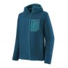 Herre Patagonia R1 Air hettegenser med hel glidelås (Lagom Blue) fleece for menn