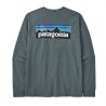 Patagonia M&39s L/S P-6 Logo Responsibili-Tee (Ny Grønn)