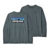 Long-sleeved T-shirt Patagonia L/s P-6 Logo Responsibili-tee (New green) man