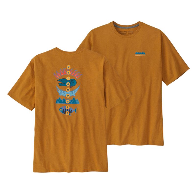 T-shirt Patagonia M's Fitz Roy Wild Responsabili-Tee (Dried Mango) uomo