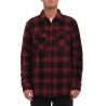 Överdragströja för herrar Volcom Bowered Fleece LS (WINE)