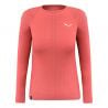 t-shirt technique Salewa Zebru Medium L/s Tee (fluo coral) femme