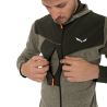 SALEWA PUEZ 2 DRY M L/S HOOD FZ TEE (dark olive melange/0910)