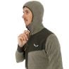 SALEWA PUEZ 2 DRY M L/S HOOD FZ TEE (dark olive melange/0910)