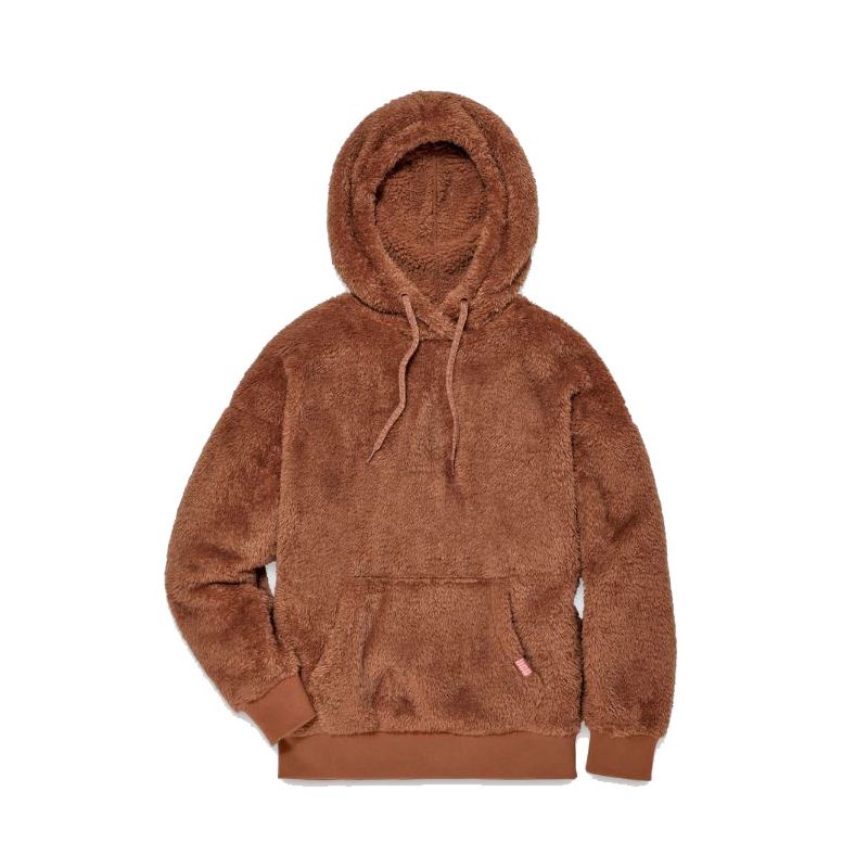 Women's fleece sweatshirt UGG LOYRA SHERPA HOODIE (cedar bark)