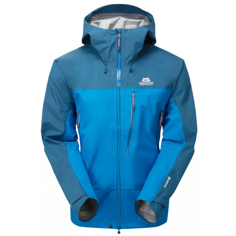 Miesten kova kuoritakki MOUNTAIN EQUIPMENT Makalu takki (Mykonos Blue/Majolica Blue)