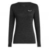 SALEWA PUEZ MELANGE DRY W L/S TEE (black out melange)