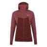 Women's technical fleece Salewa PUEZ HYBRID (syrah melange)