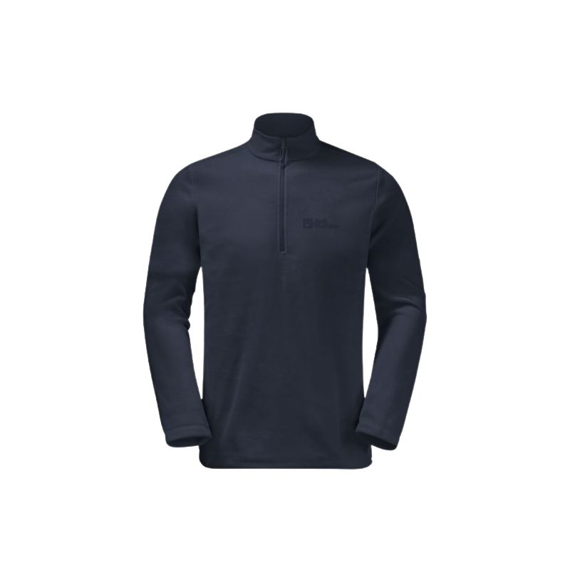JACK WOLSKIN TAUNUS HZ (Night Blue) fleece med halv lynlås til mænd