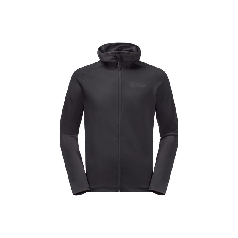 Veste Polaire JACK WOLSKIN BAISELBERG HOODED FZ (Black) homme