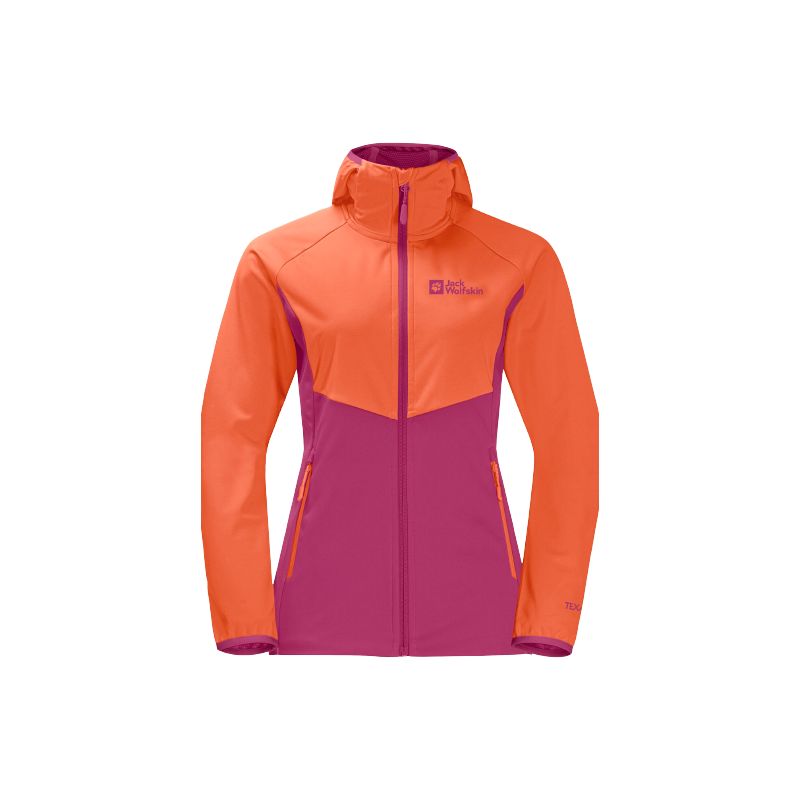 Naisten JACK WOLSKIN GO HIKE SOFTSHELL takki (New Magenta)