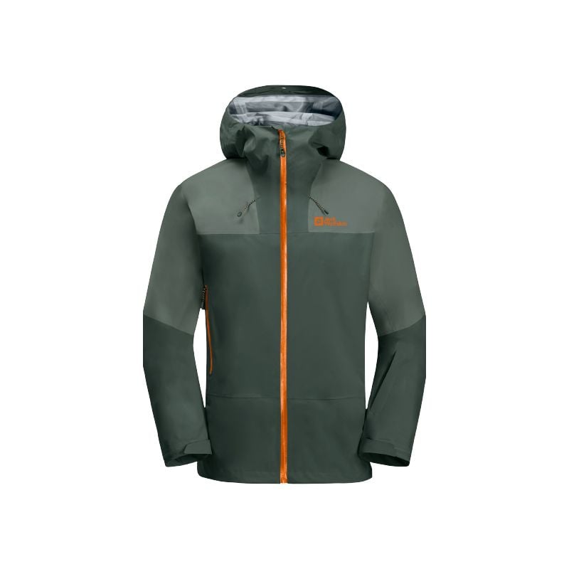 Giacca da sci alpinismo Hardshell da uomo JACK WOLSKIN ALPSPITZE TOUR 3L JKT (Nero oliva)
