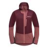 JACK WOLSKINS ALPSPITZE HOODY Softshelljakke (Mørk rødbrun) Dame