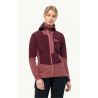 JACK WOLSKINS ALPSPITZE HOODY Softshelljakke (Mørk rødbrun) Dame