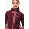 JACK WOLSKINS ALPSPITZE HOODY Softshelljakke (Mørk rødbrun) Dame