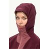 JACK WOLSKINS ALPSPITZE HOODY Softshelljakke (Mørk rødbrun) Dame
