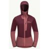 JACK WOLSKINS ALPSPITZE HOODY Softshelljakke (Mørk rødbrun) Dame