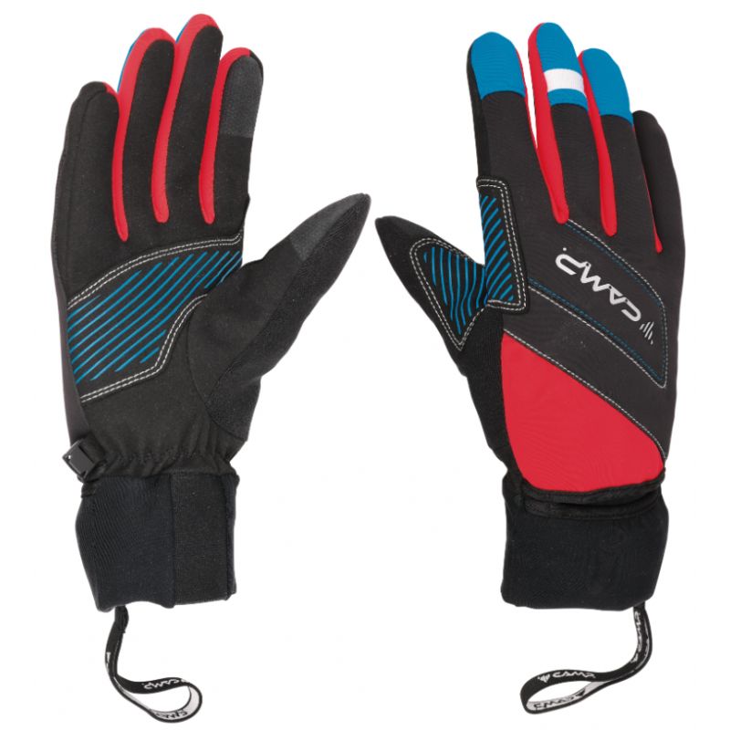 Gants CAMP G COMP EVO (BLACK / RED / LIGHT BLUE)