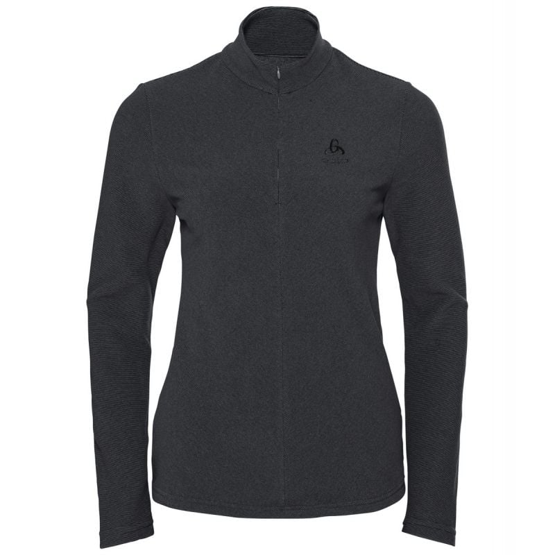Dame Odlo Mid layer 1/2 zip ROY (skifergrå - sorte striber) fleece