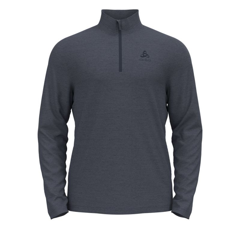 Odlo Pile Mid layer 1/2 zip ROY (india ink - folkstone gray) Uomo