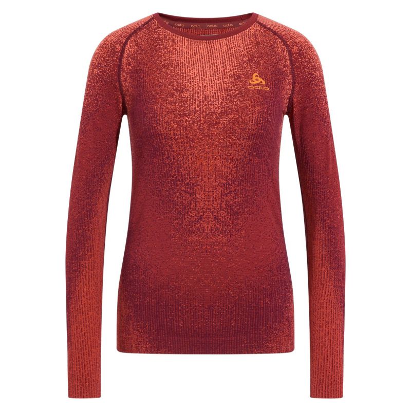 Naisten tekniset alusvaatteet Odlo BL TOP crew neck l/s BLACKCOMB ECO (indian ink)