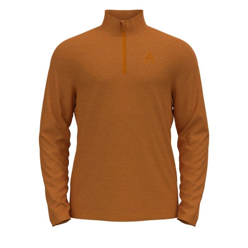 Polar fleece Odlo Mid layer 1/2 zip ROY (honey ginger - monk's robe) Man
