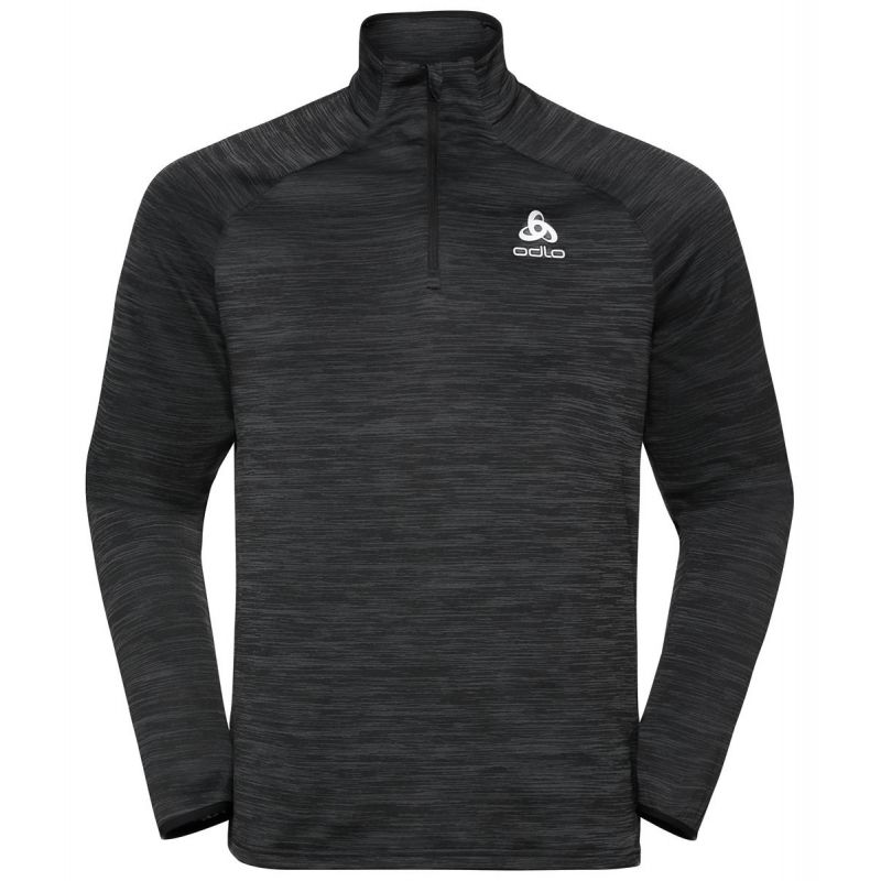 Jersey de hombre Odlo Capa media 1/2 cremallera ESSENTIAL THERMAL (negro melange)