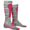 XSOCKS X-SOCKS SKI SILK MERINO 4.0 WMN (GREY MELANGE/PINK)