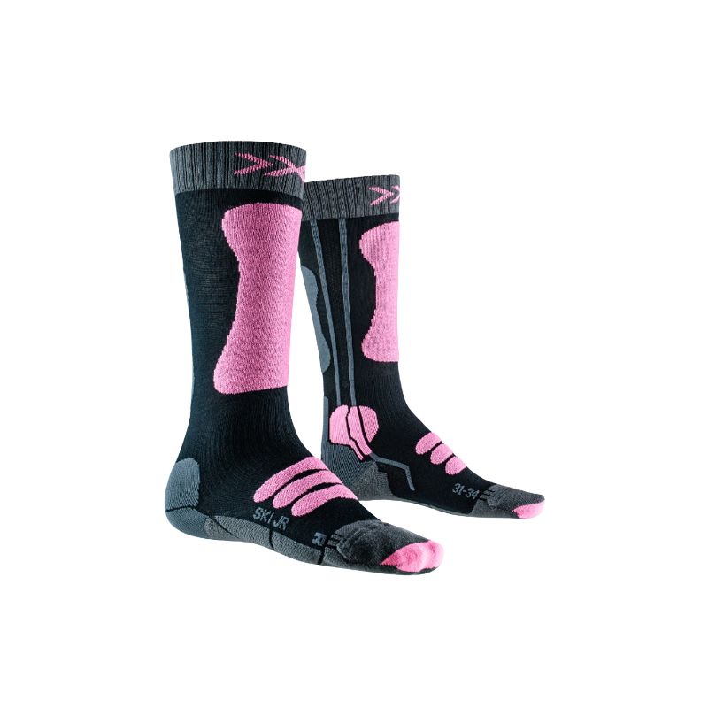 X-Socks Ski JR 4.0 (ANTHRACITE/MEL MAGNOLIA) kindersokken