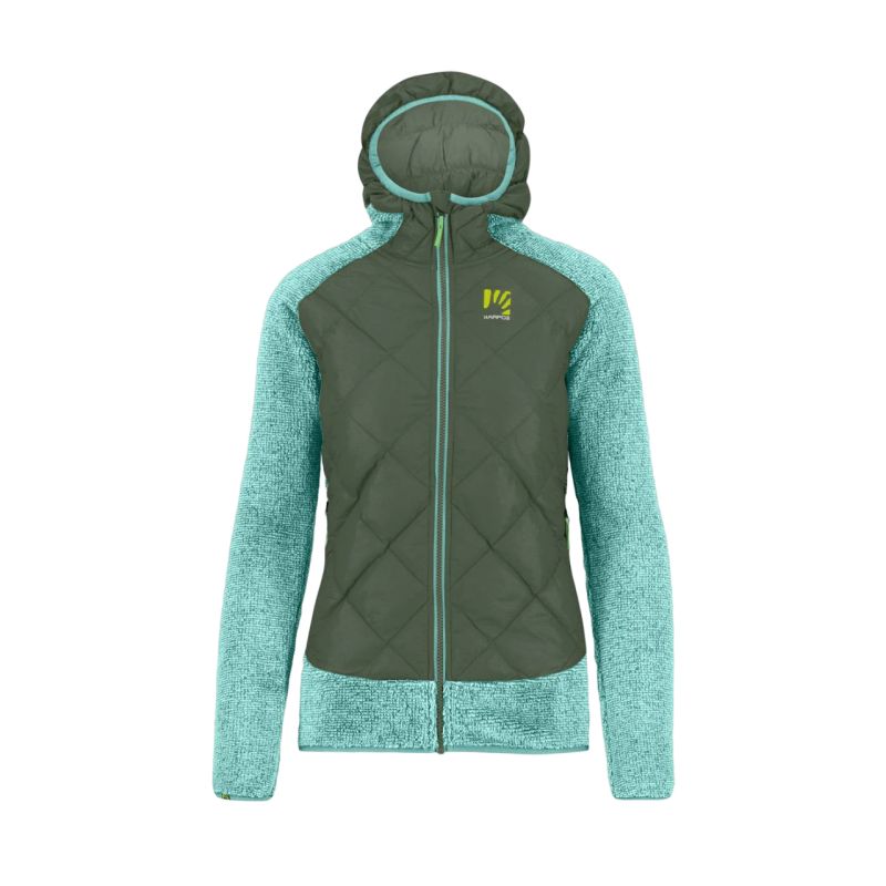Naisten hybridifleece Karpos MARMAROLE (THYME/AQUA SKY)