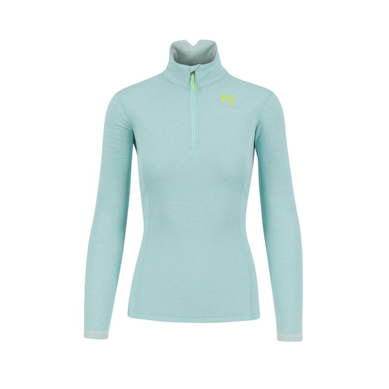Fleece för damer Karpos PIZZOCCO HALF ZIP (AQUA SKY)