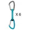 Pakke 6 quickdraws PETZL 6 DJINN AXESS TURQUOISE Quickdraws 11 CM (Turkis)