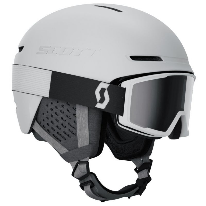 Pack Casque et masque de ski SCOTT Combo Helmet Track + Goggle Factor Pro (white)