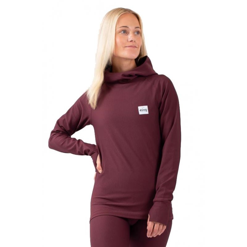 Top tecnico donna Eivy Icecold Hood Rib Top (Vino)