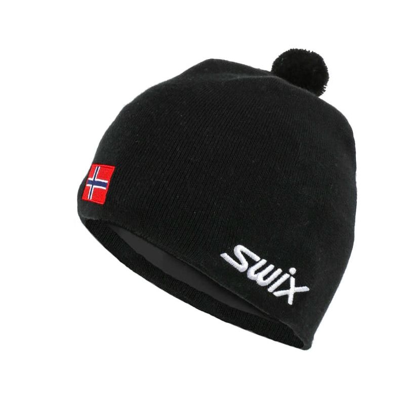 Mössa SWIX Tradition Hat W/flag (Svart)