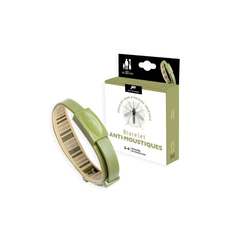 Pulseras PharmaVoyage Repelente de mosquitos (caqui)
